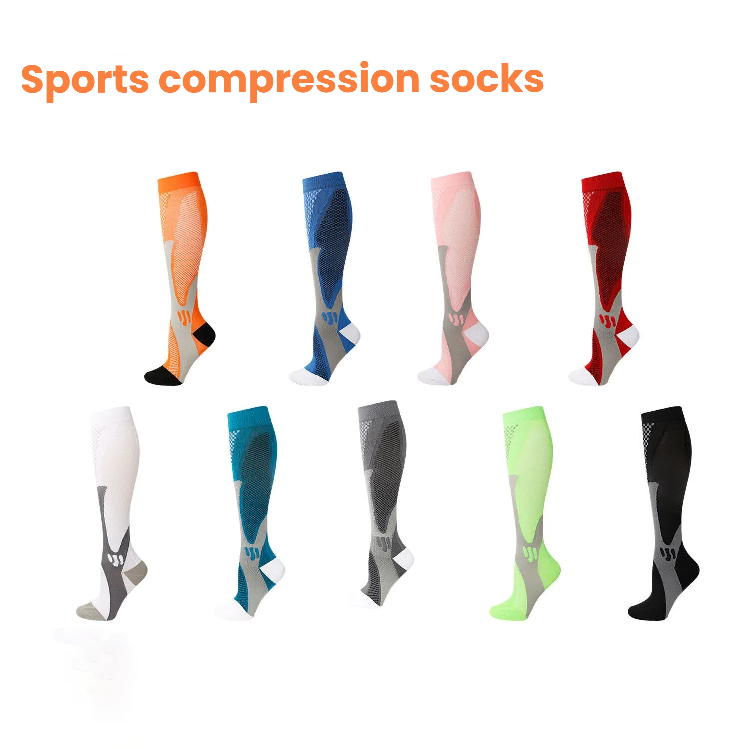 Sports Socks - Calze a compressione in nylon per