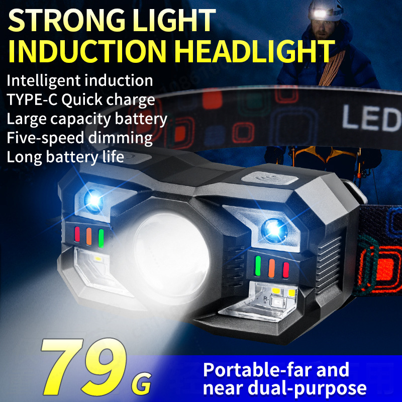 Running Headlamp - Lampada frontale a LED con ricarica