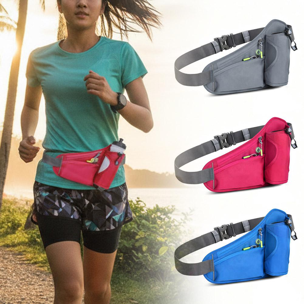 Running Belt - Marsupio con Portabottiglie, Borsa a Tracolla
