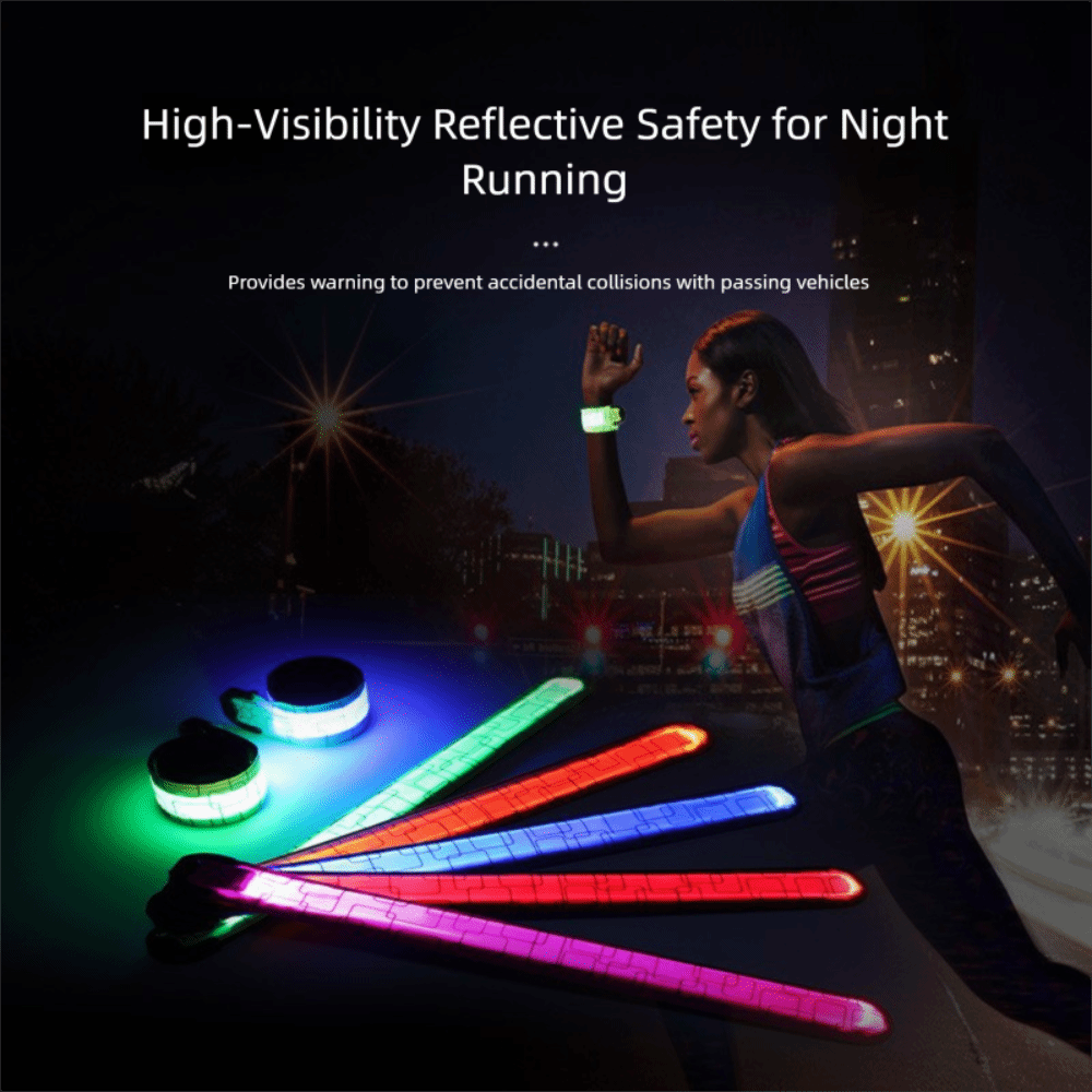 Running Visibility Gear - Bracciale da corsa notturno stile batteria