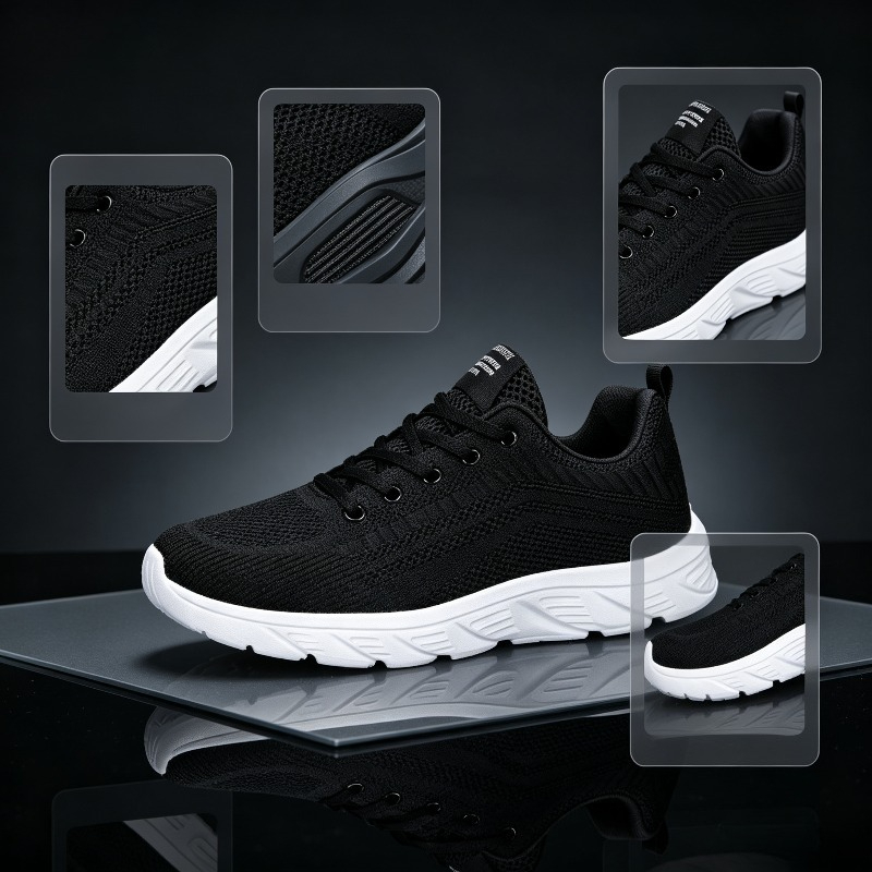 Running Shoes Men - Sneakers da uomo in tessuto traspirante,