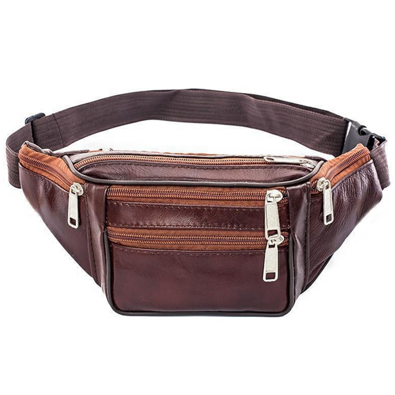 Running Belt - Marsupio da uomo in pelle sottile