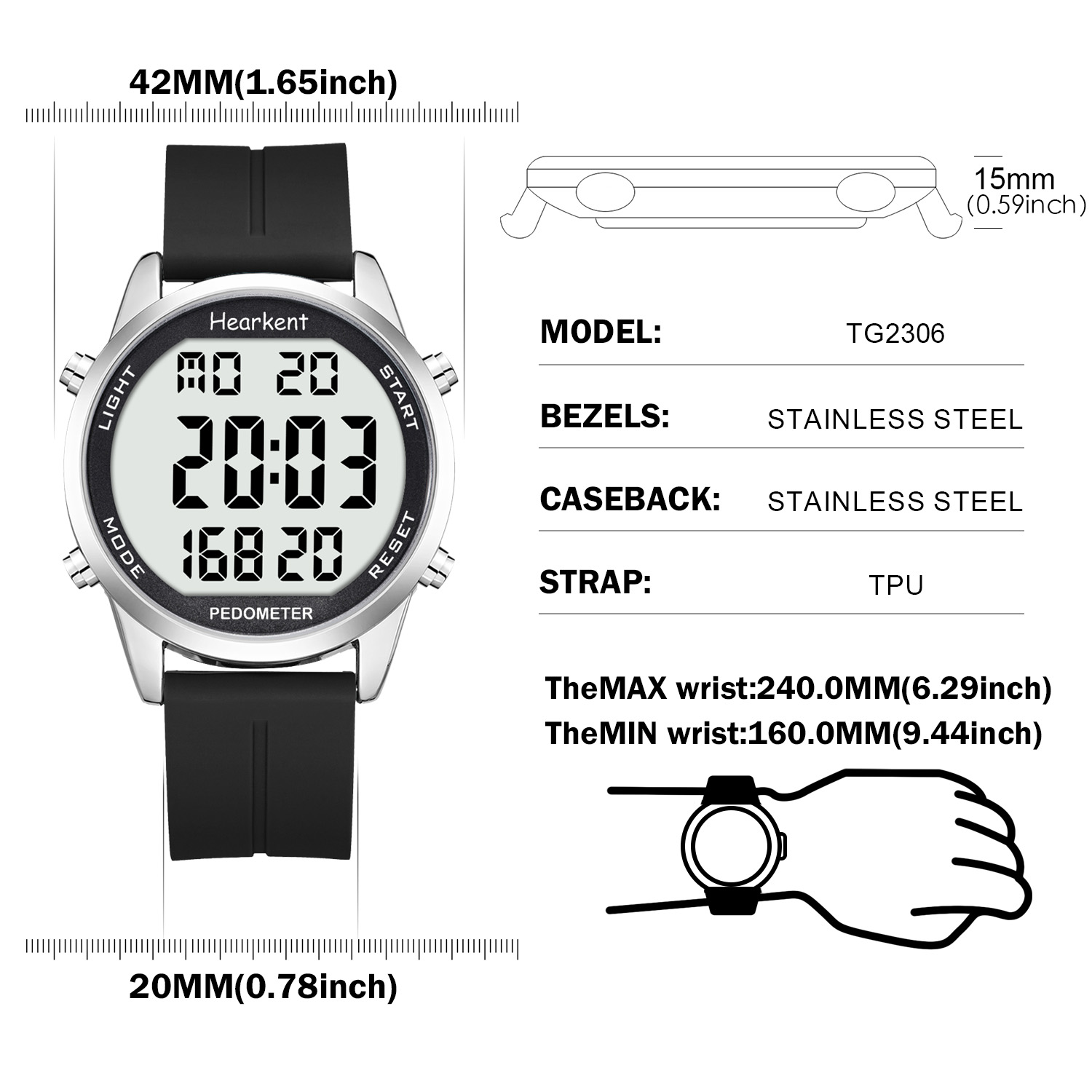 Hearkent Pedometro Orologio da - Running Watch recensione e prezzo