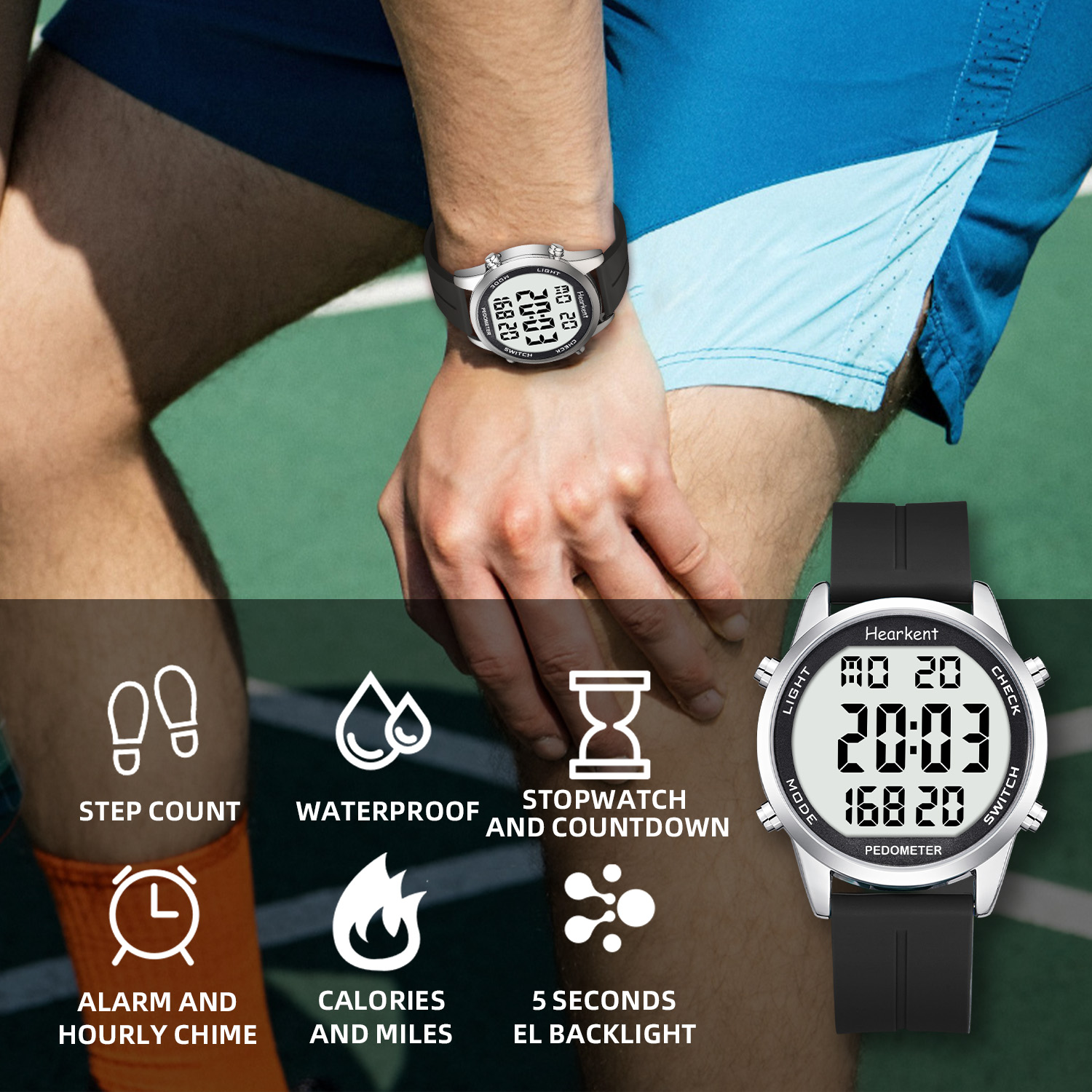 Hearkent Pedometro Orologio da - Running Watch recensione e prezzo